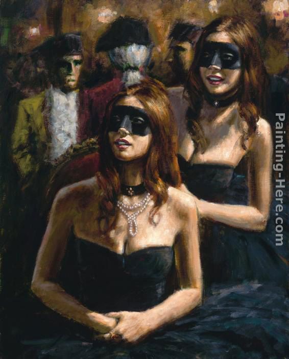 Courtesans Venetian painting - Fabian Perez Courtesans Venetian art painting Courtesans Venetian painting - Fabian Perez Courtesans Venetian art painting